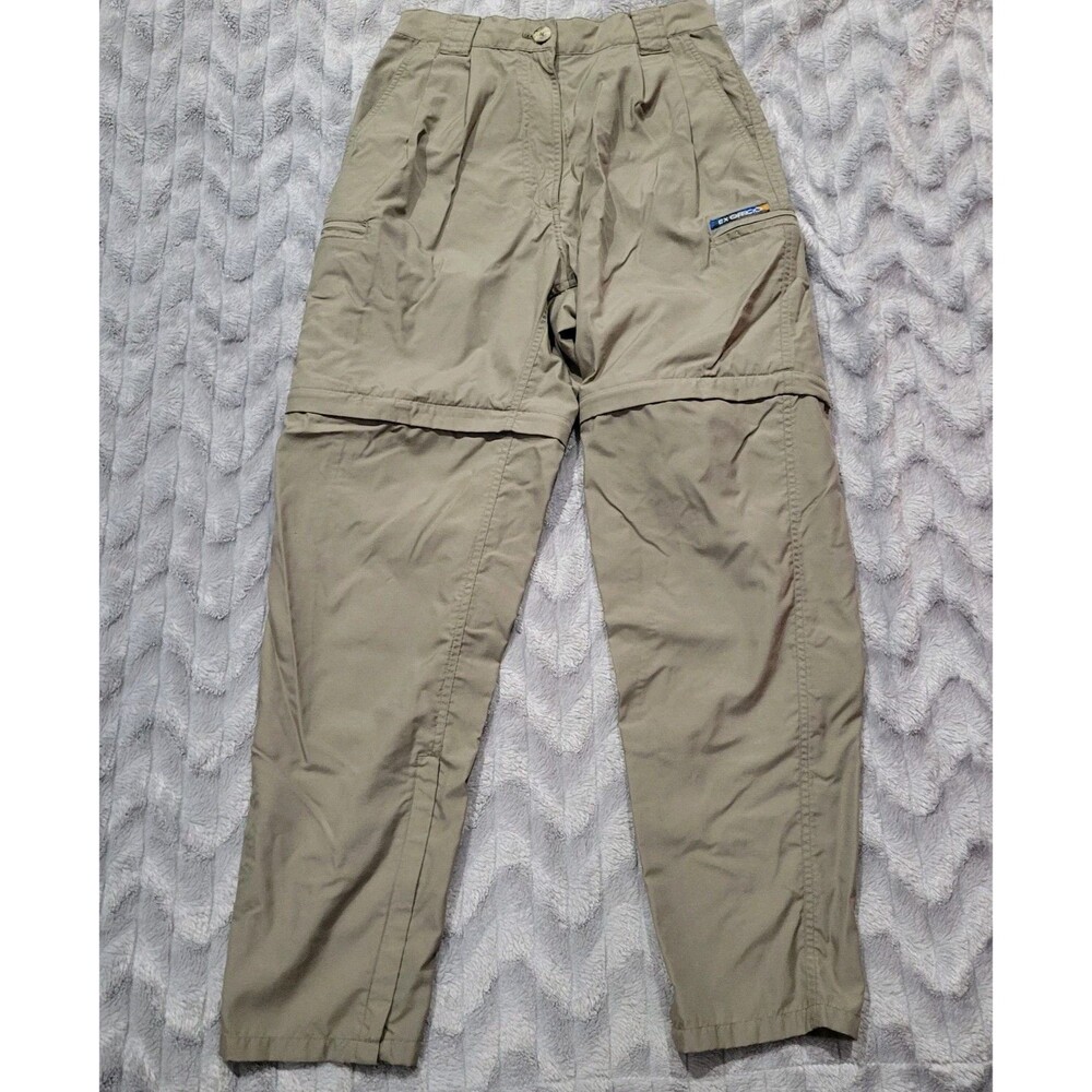 Ex Officio Womens Size 8 Green Zip Off Convertible To Shorts Nylon Cargo Pants